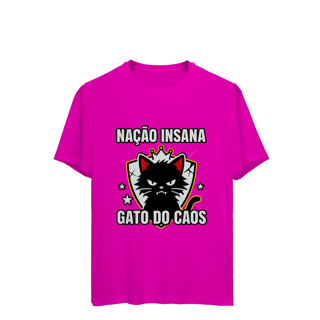 Nome do produto Camiseta Nação Insana Gato do Caos Meme Streetwear