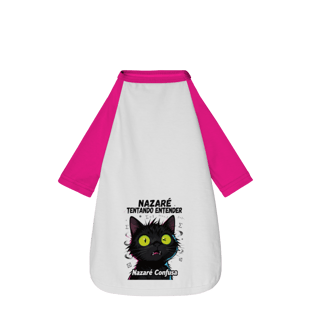 Nome do produto Camisa Pet Dog - NAZARÉ TENTANDO ENTENDER - GATO PRETO CONFUSO
