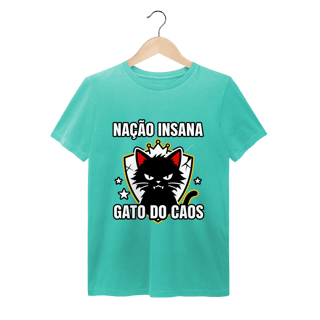 Nome do produto Camiseta Nação Insana Gato do Caos Meme Streetwear