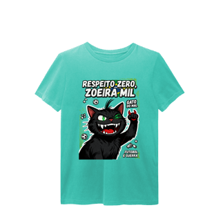 Nome do produto Camiseta Respeito Zero Zoeira Mil Gato do Mal Futebol