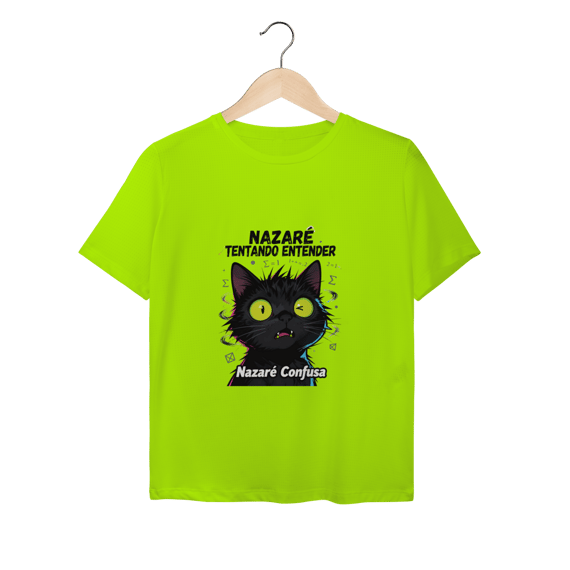 Baby Long UV - NAZARÉ TENTANDO ENTENDER - GATO PRETO CONFUSO