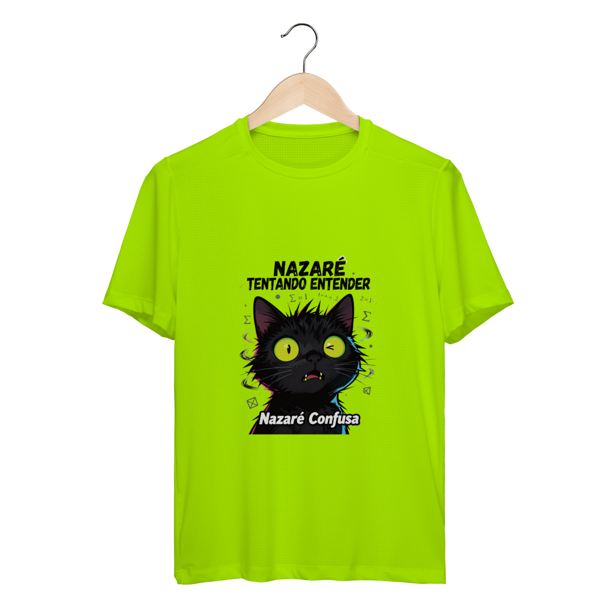 Nome do produto: Camiseta Sport UV - NAZARÉ TENTANDO ENTENDER - GATO PRETO CONFUSO