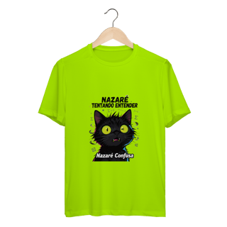 Camiseta Sport UV - NAZARÉ TENTANDO ENTENDER - GATO PRETO CONFUSO