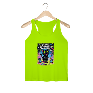 Nome do produto Camiseta É Tanta Informação no Brasil - Gato Preto Surtado Meme