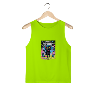 Nome do produto Camiseta É Tanta Informação no Brasil - Gato Preto Surtado Meme