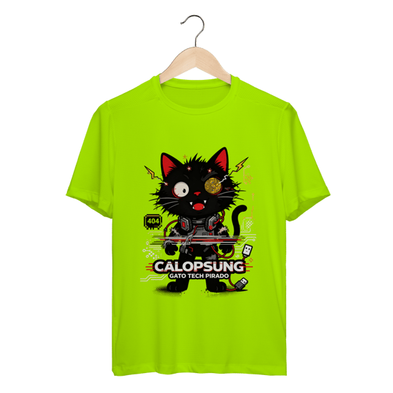 Camiseta Calopsung Gato Tech Pirado - Meme Tecnologia