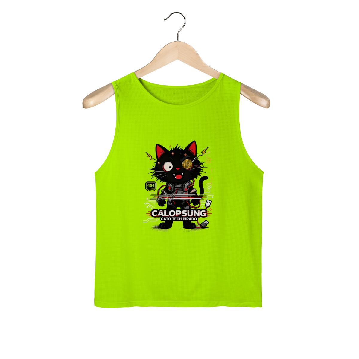 Nome do produto: Camiseta Calopsung Gato Tech Pirado - Meme Tecnologia