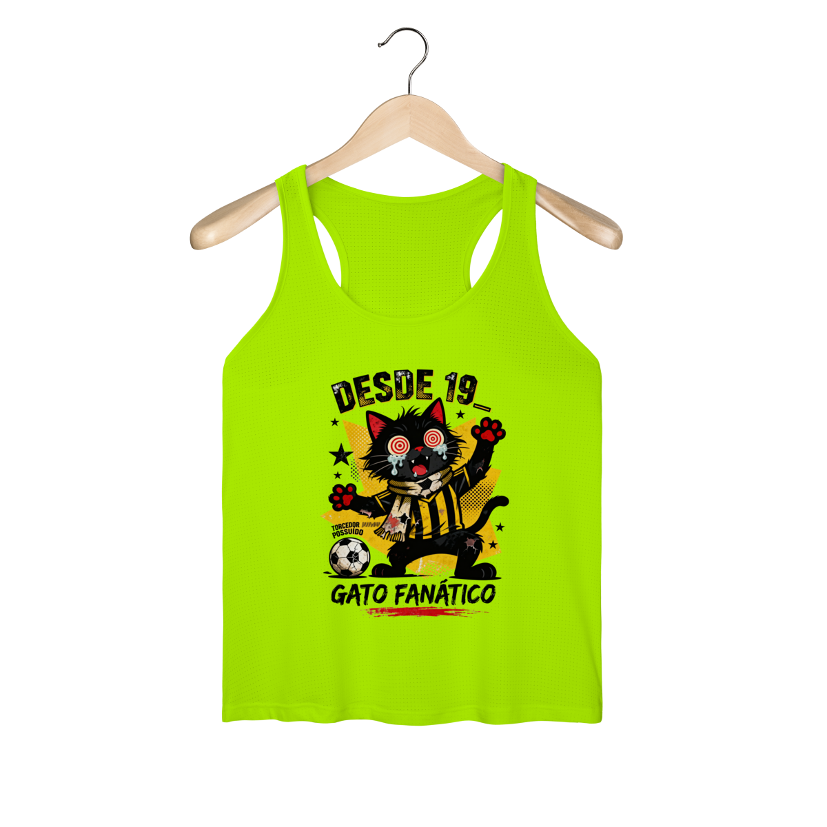 Nome do produto: Camiseta Torcedor Possuído - Gato Fanático Futebol Retrô