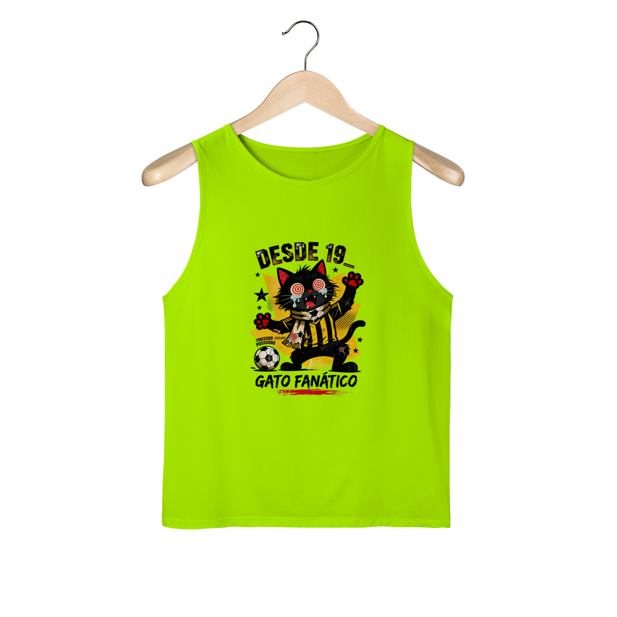 Nome do produto: Camiseta Torcedor Possuído - Gato Fanático Futebol Retrô