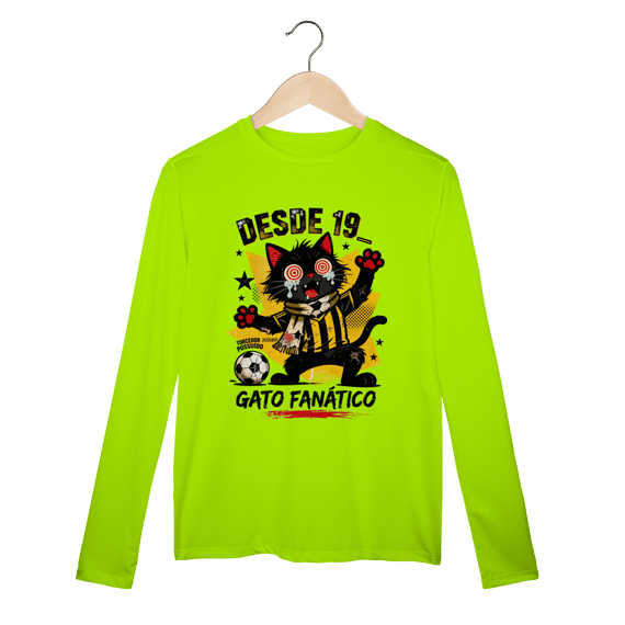 Camiseta Torcedor Possuído - Gato Fanático Futebol Retrô