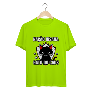 Camiseta Nação Insana Gato do Caos Meme Streetwear
