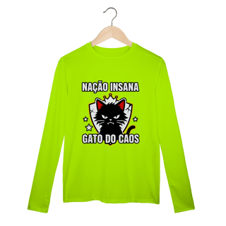 Camiseta Nação Insana Gato do Caos Meme Streetwear