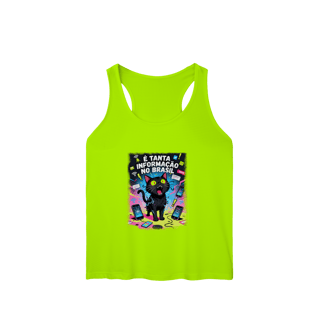 Nome do produto Camiseta É Tanta Informação no Brasil - Gato Preto Surtado Meme