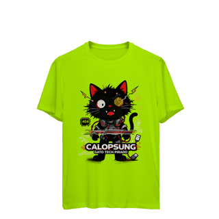 Nome do produto Camiseta Calopsung Gato Tech Pirado - Meme Tecnologia