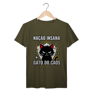 Nome do produto Camiseta Nação Insana Gato do Caos Meme Streetwear