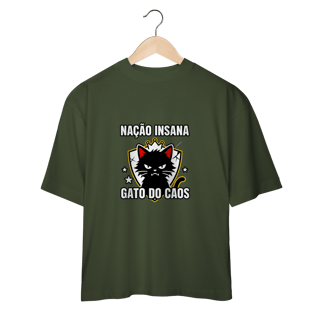 Nome do produto Camiseta Nação Insana Gato do Caos Meme Streetwear