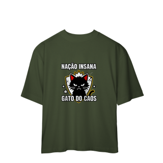 Nome do produto Camiseta Nação Insana Gato do Caos Meme Streetwear