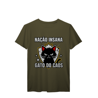 Nome do produto Camiseta Nação Insana Gato do Caos Meme Streetwear