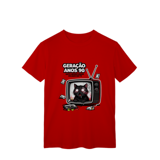 Nome do produto Camiseta Geração Anos 90 Gato Hipnotizado TV Nostalgia Retrô