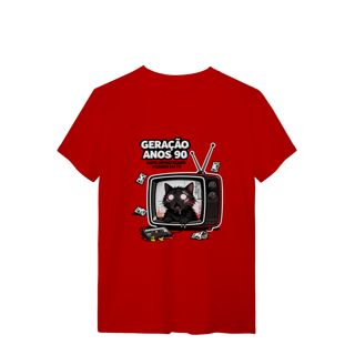Nome do produto Camiseta Geração Anos 90 Gato Hipnotizado TV Nostalgia Retrô