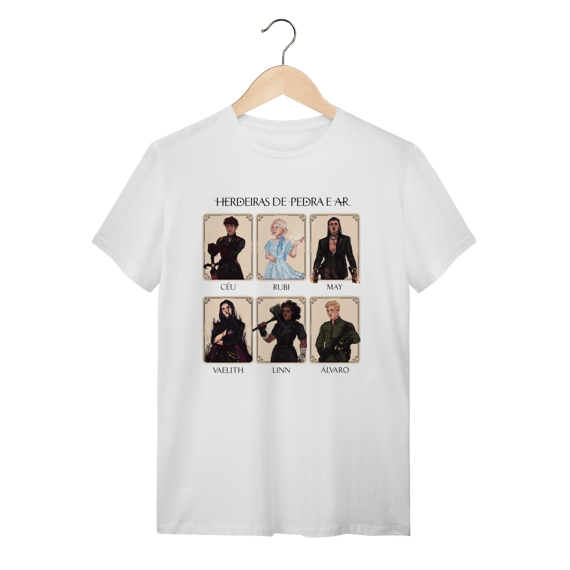 Camiseta Personagens - Herdeiras de Pedra e Ar (QUALITY)