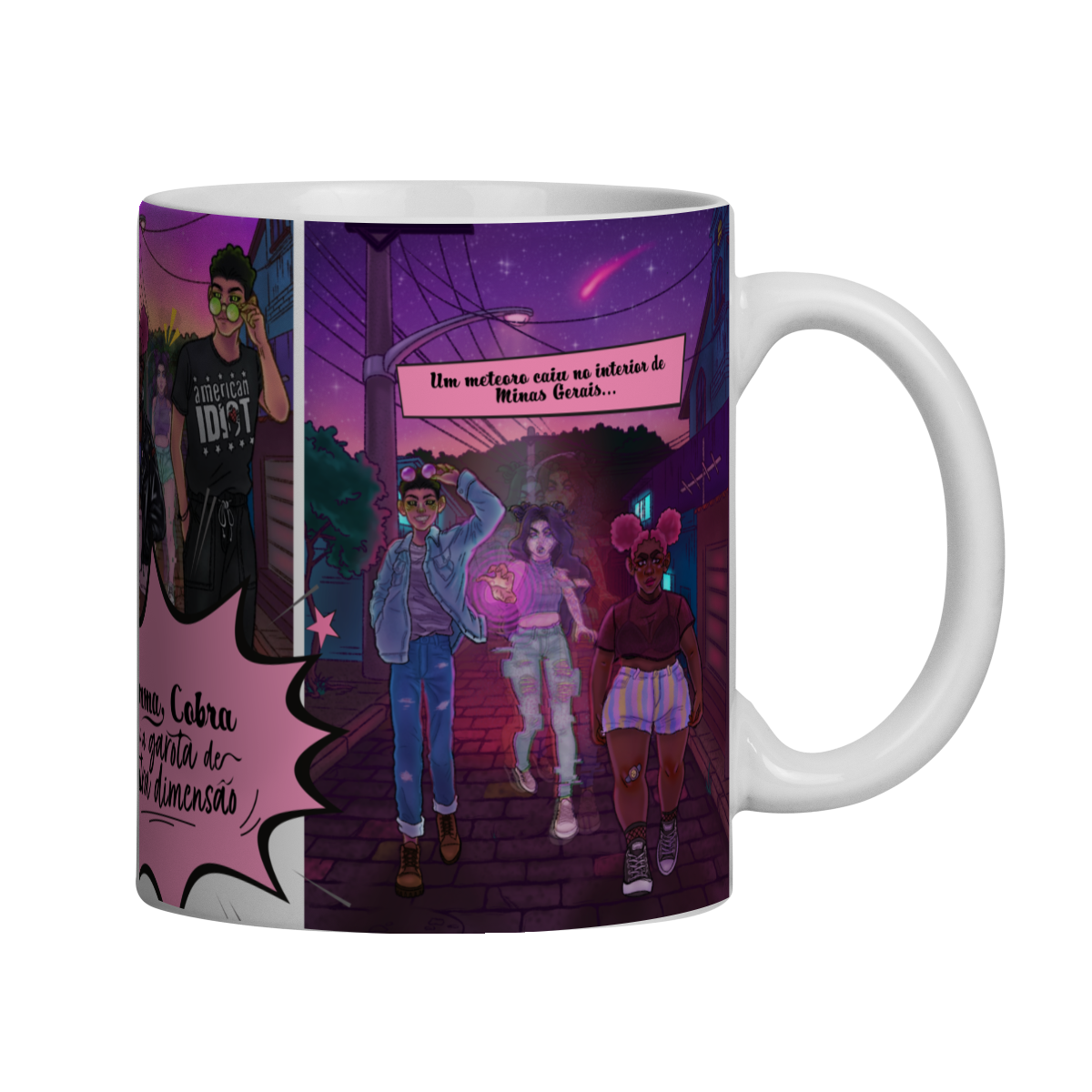Nome do produto: Caneca Emma e Cobra - Emma, Cobra e a garota de outra dimensão