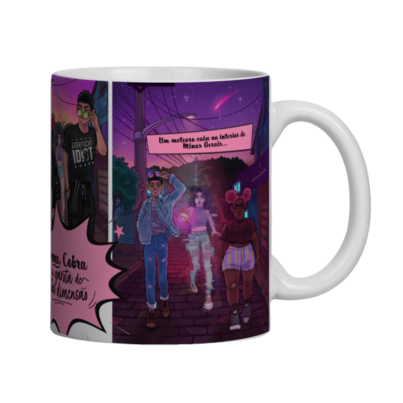 Caneca Emma e Cobra - Emma, Cobra e a garota de outra dimensão