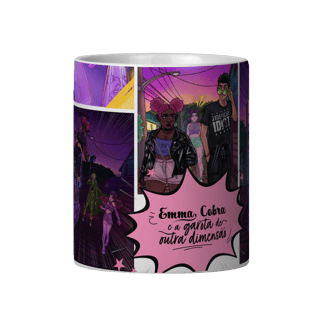 Nome do produto Caneca Emma e Cobra - Emma, Cobra e a garota de outra dimensão