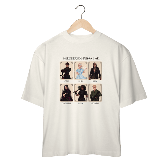 Camiseta Personagens - Herdeiras de Pedra e Ar (OVERSIZED)