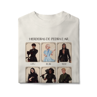 Nome do produto Camiseta Personagens - Herdeiras de Pedra e Ar (OVERSIZED)