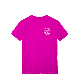 Nome do produto Camiseta Clichês - Clichês em rosa, roxo e azul