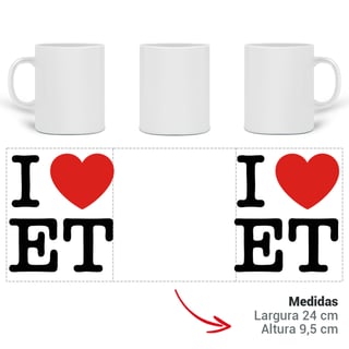 Nome do produto Caneca I Love ET