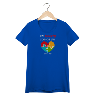 Nome do produto Em Cristo somos um | Camisa Baby Long