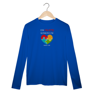 Nome do produto Em Cristo somos um | camisa Dry UV manga longa