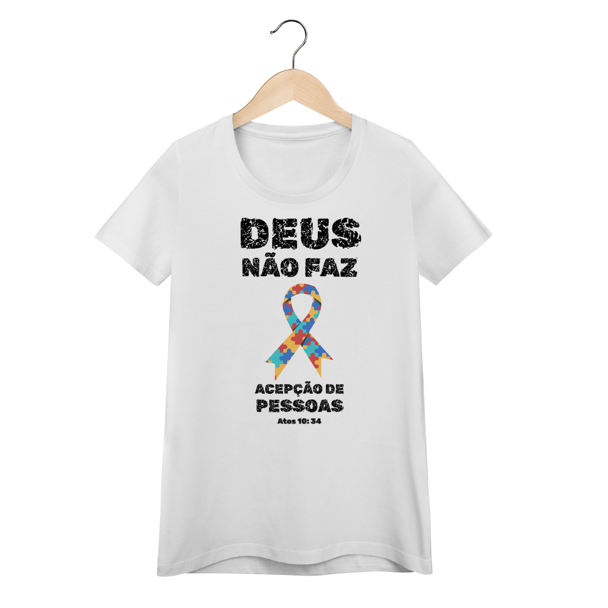 Nome do produto: Deus não faz acepção | Camisa Baby Long