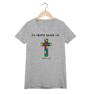 Nome do produto Pela cruz somos um | Camisa Baby Long