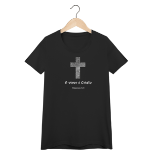 Camisa feminina Viver é Cristo escrura