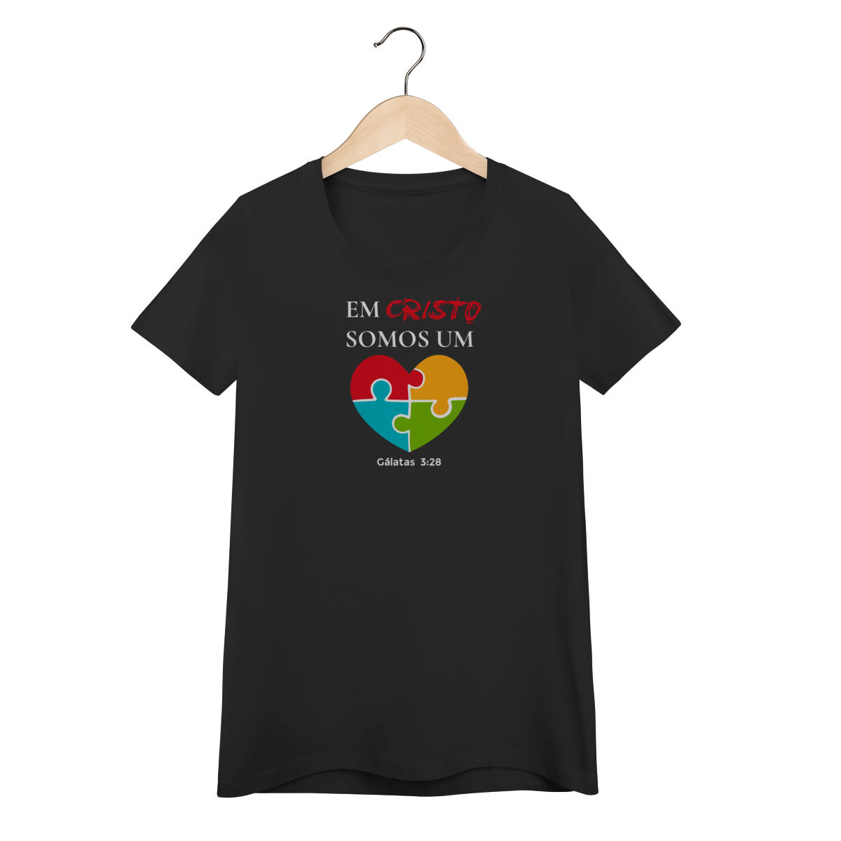 Nome do produto: Em Cristo somos um | Camisa Baby Long