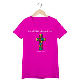 Nome do produto Pela Cruz somos um | Camisa Baby Long