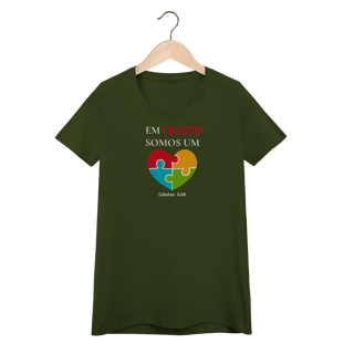 Nome do produto Em Cristo somos um | Camisa Baby Long