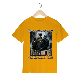 Nome do produto Camiseta Infantil - Peaky Gatos