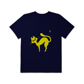 Nome do produto  Camiseta Plus Size Gato Curioso