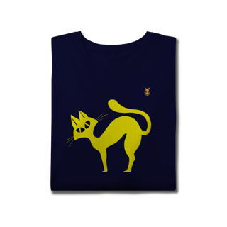 Nome do produto  Camiseta Plus Size Gato Curioso