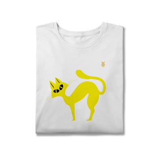 Nome do produto  Camiseta Plus Size Gato Curioso