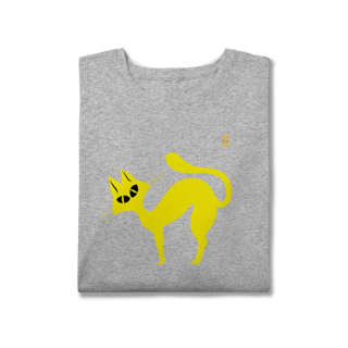 Nome do produto  Camiseta Plus Size Gato Curioso