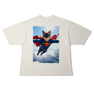 Nome do produto Camiseta Oversized - Super Cat