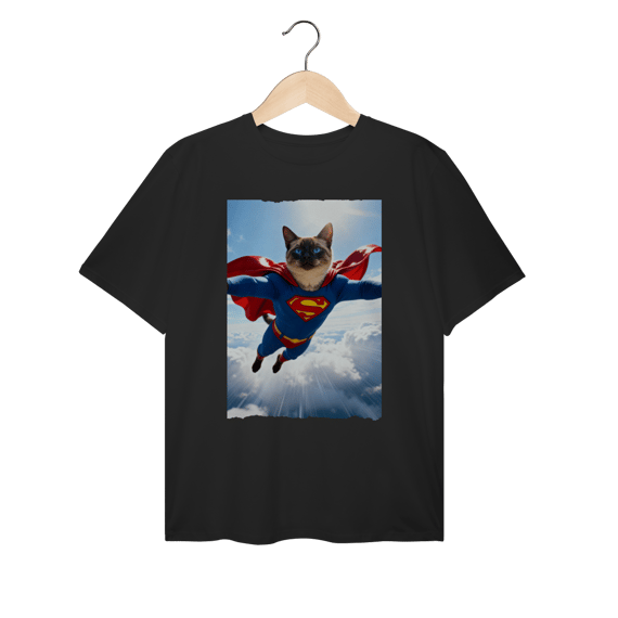 Camiseta Plus Size - Super Cat