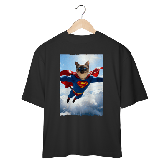 Camiseta Oversized - Super Cat