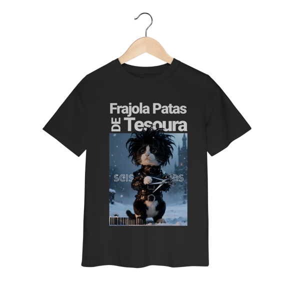 Camiseta Infantil - Frajola Mãos de Tesoura