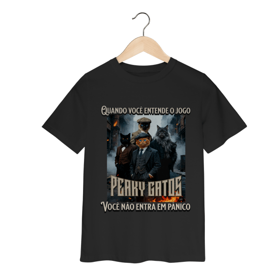Camiseta Infantil - Peaky Gatos